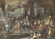 Francesco Solimena Heliodorus Chased from the Temple (mk05) Spain oil painting artist